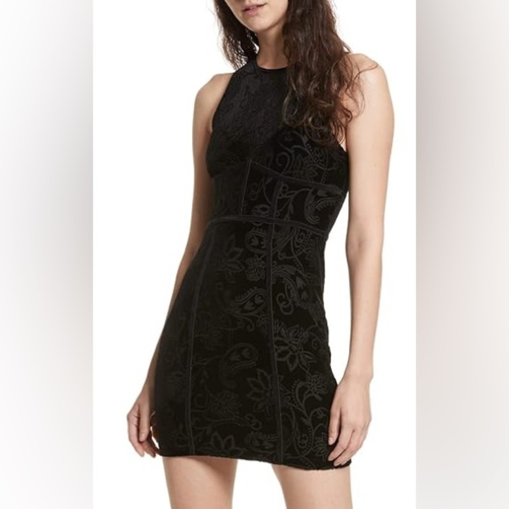 Free People Velvet burnout babe bodycon NWT